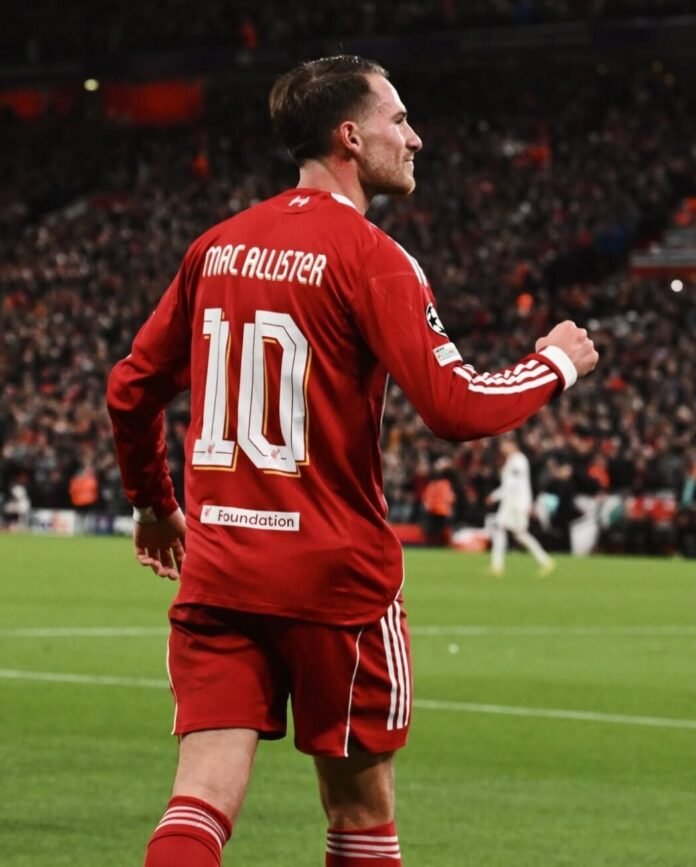 Mac Allister brilha e comanda vitória do Liverpool sobre o Real Madrid