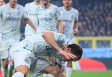 Inter de Milão vence o Genoa fora de casa e assume a liderança do Campeonato Italiano