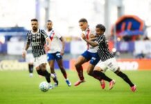 Bahia e Corinthians empatam em jogo pegado pelo Brasileirão