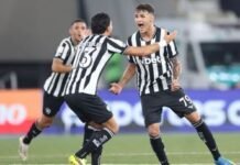 Botafogo marca no último minuto e vence o Santos no retorno do Brasileirão