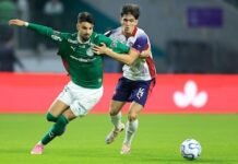 Com um a menos, Palmeiras leva gol no fim e empata com o Cerro Porteño na ida das oitavas da Libertadores