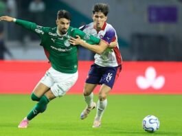 Com um a menos, Palmeiras leva gol no fim e empata com o Cerro Porteño na ida das oitavas da Libertadores