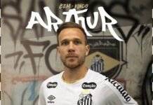 Santos anuncia a contratação do volante Arthur até o fim de 2026